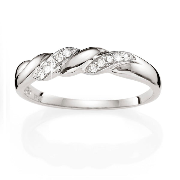 9ct white gold diamond ring