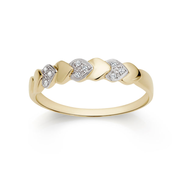 9ct gold diamond ring