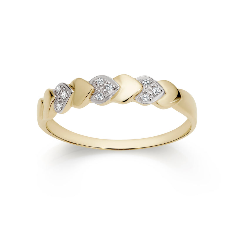 9ct gold diamond ring