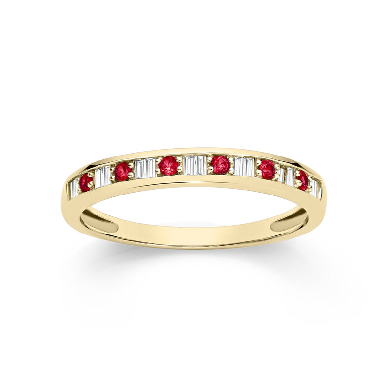 9ct ruby & diamond ring