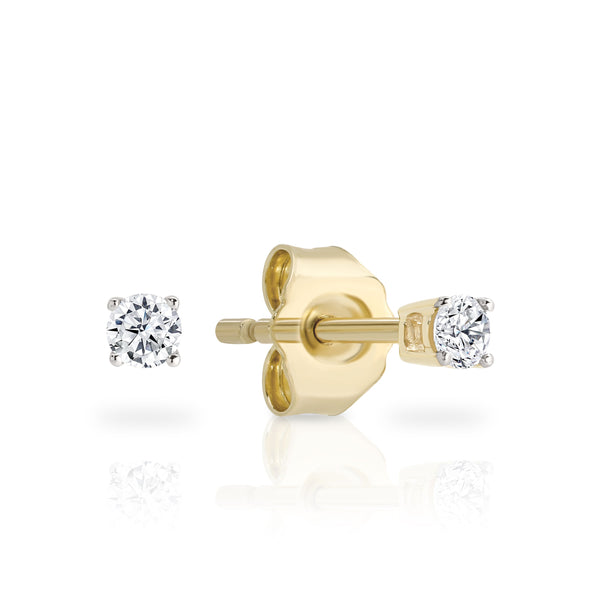 9ct gold 0.10ct diamond studs