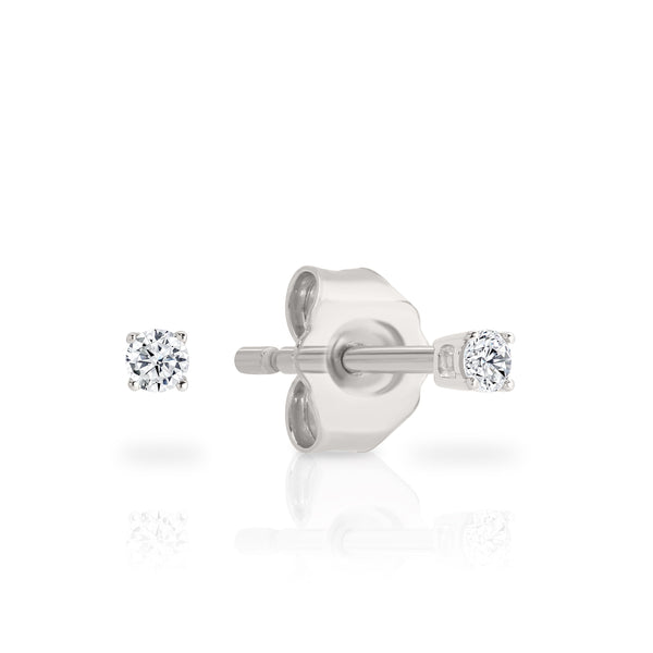 9ct white gold 0.05ct diamond studs