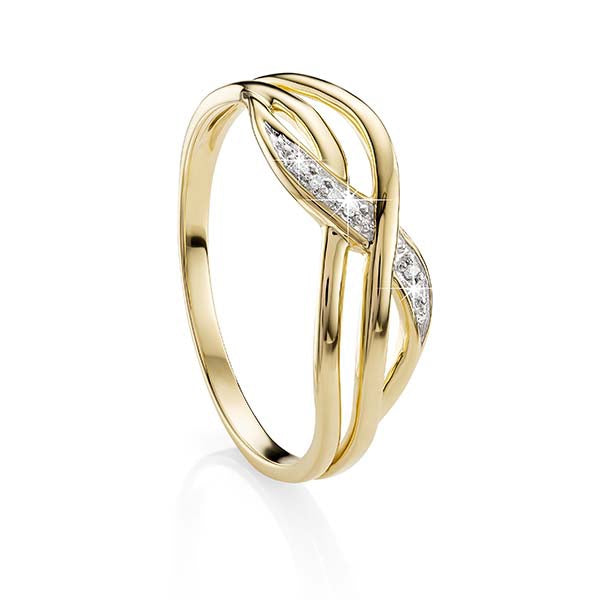 9ct gold diamond ring