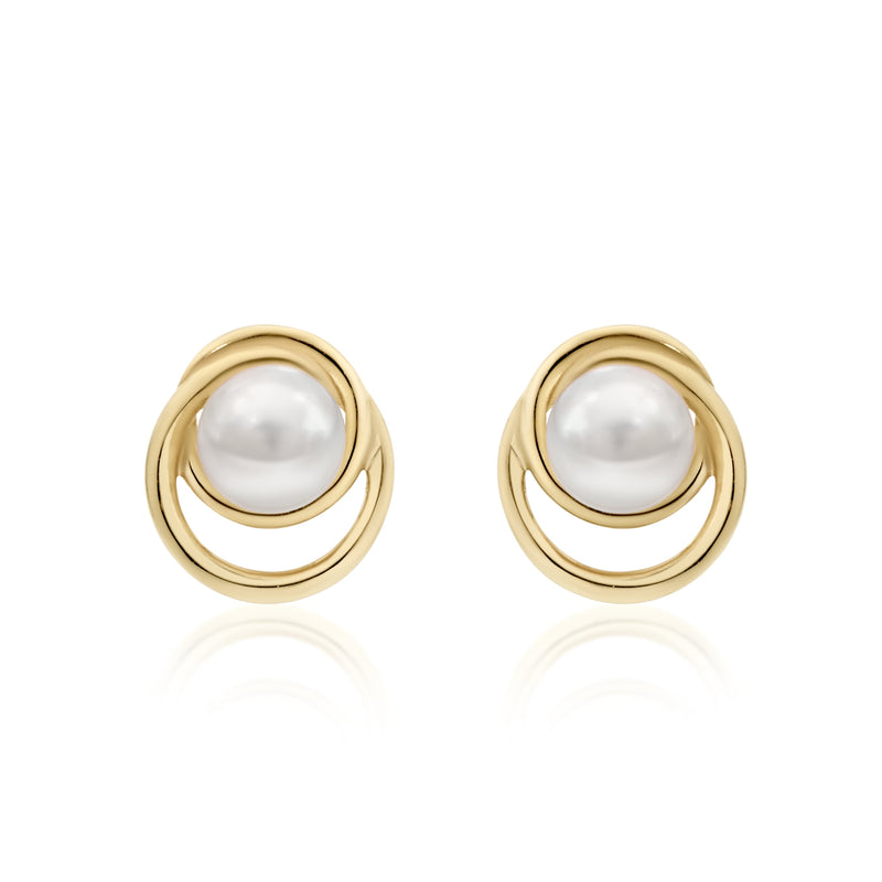 9ct gold pearl studs