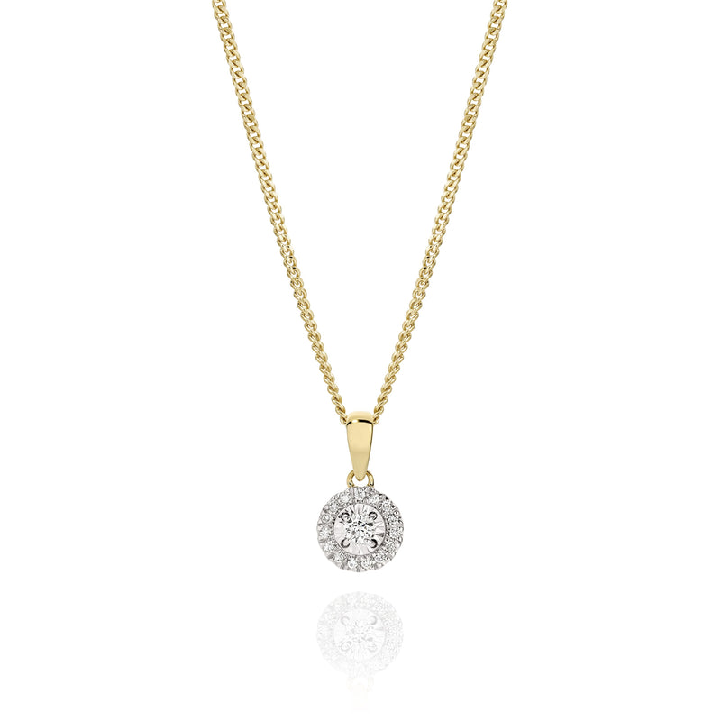 9ct 0.11ct diamond pendant