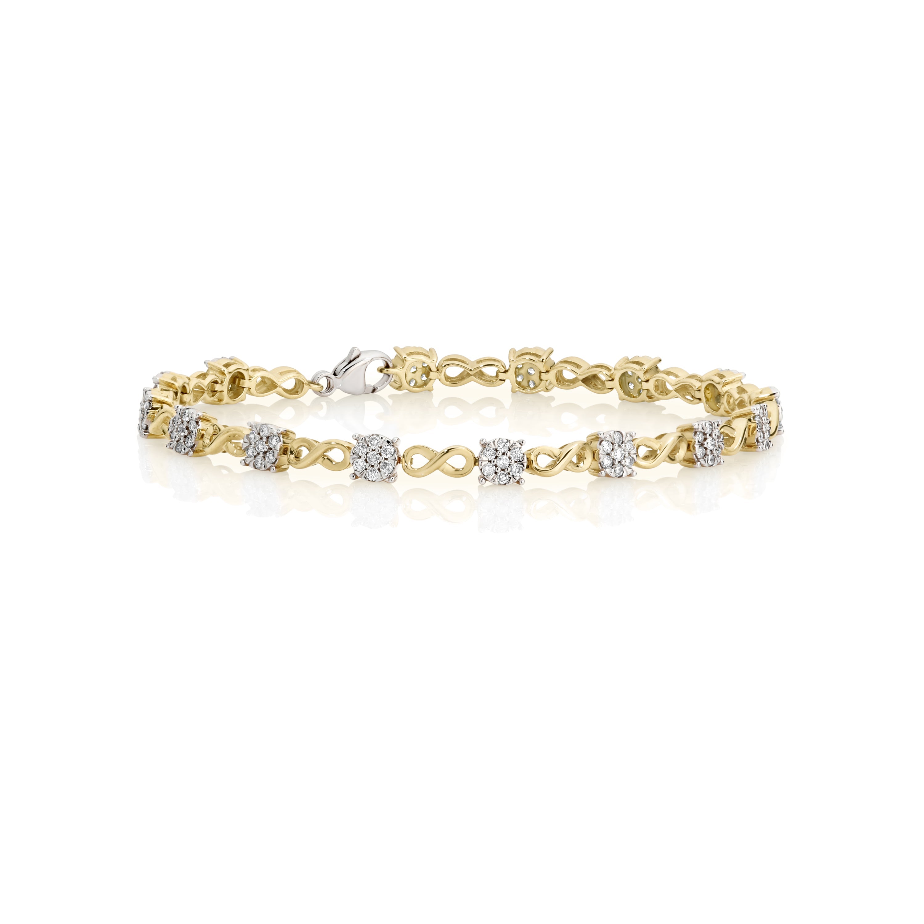9ct 1.00ct diamond infinity bracelet