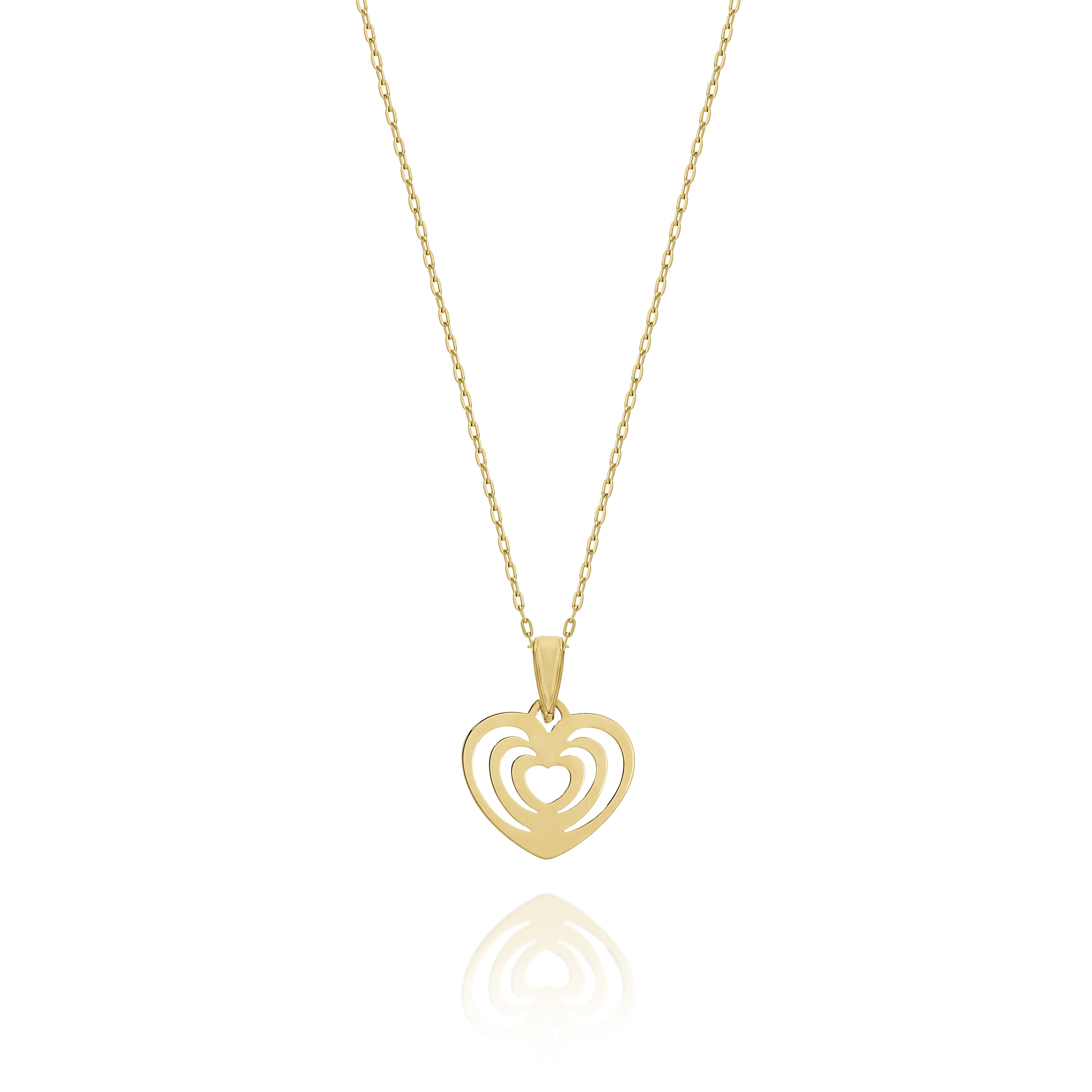 9ct gold heart necklet