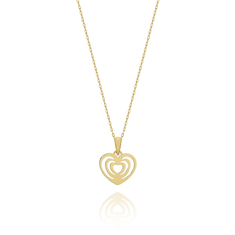 9ct gold heart necklet