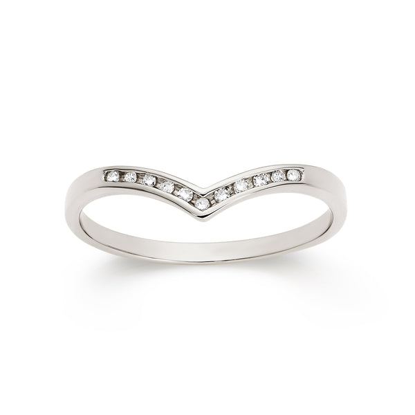 9ct white gold 0.05ct diamond ring