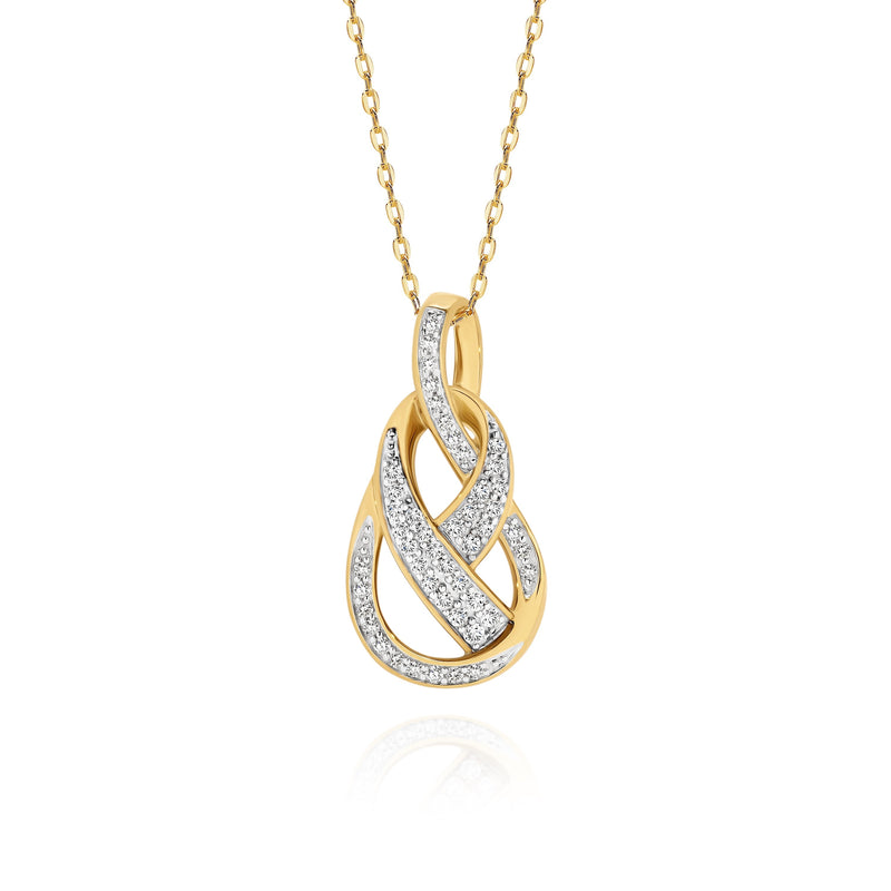 9ct gold 0.25ct diamond pendant