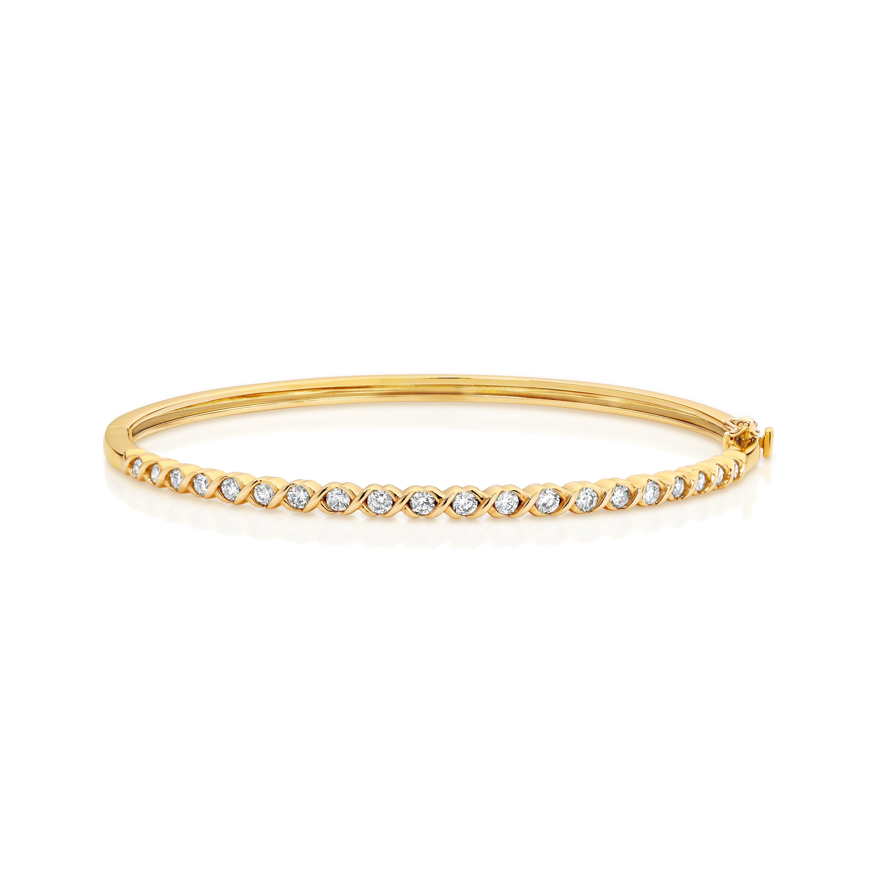 9ct 1.00ct diamond bangle