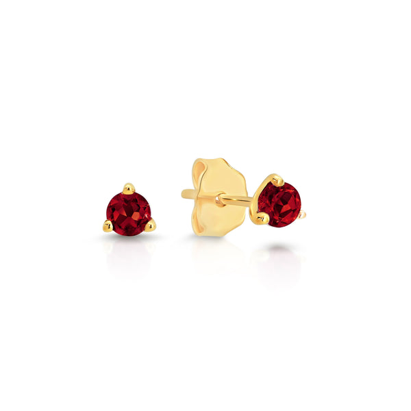 9ct garnet earrings