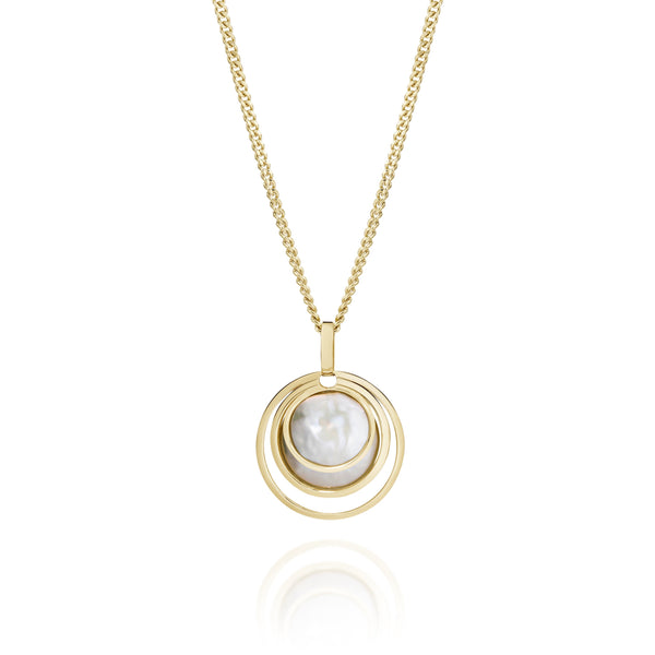 9ct gold freshwater pearl pendant