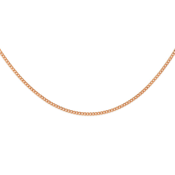 9ct rose gold curb chain