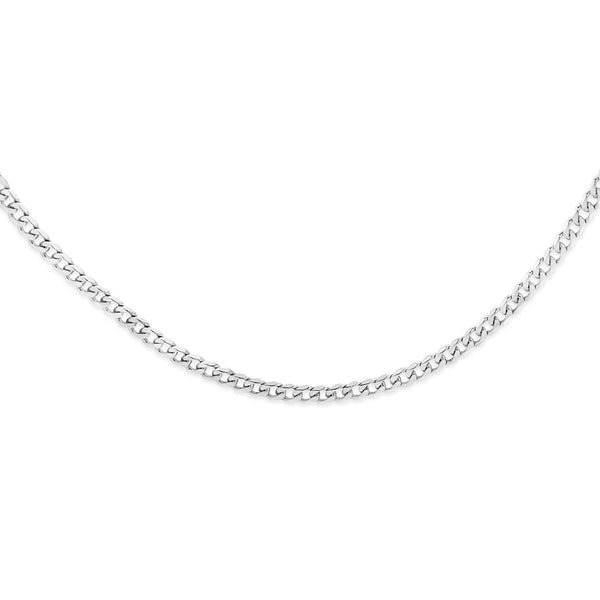 9ct white gold curb chain