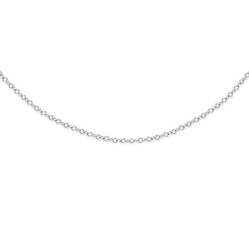 9ct white gold cable chain