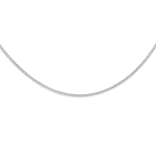 9ct white gold curb chain