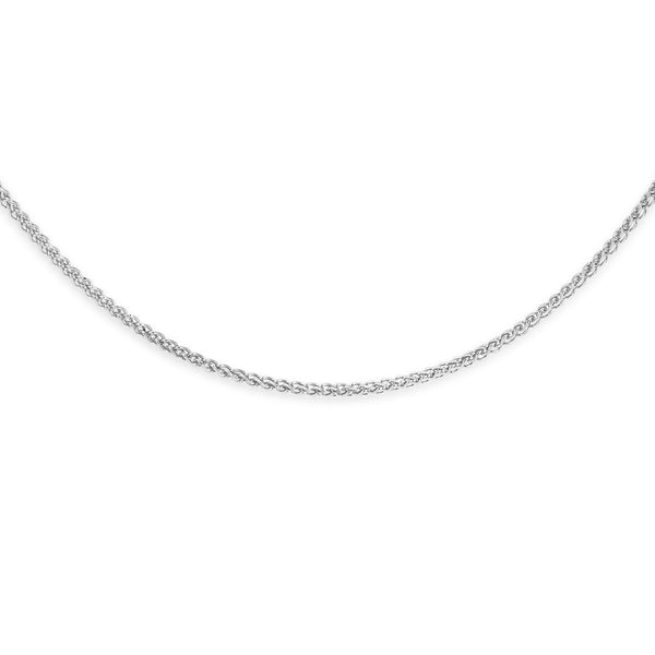 9ct white gold wheat chain