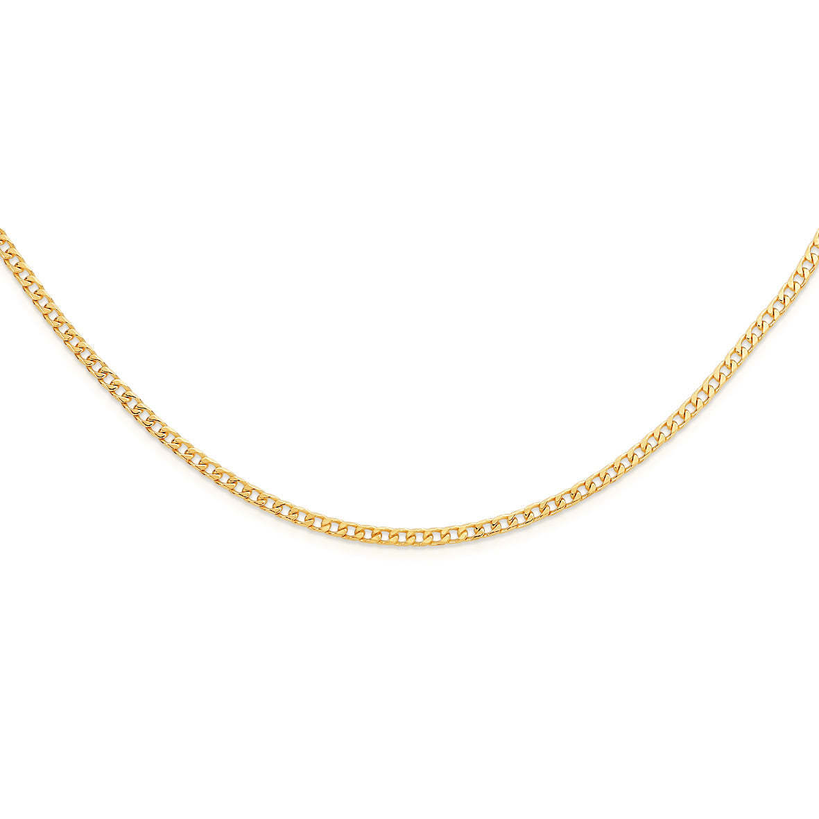 9ct gold diamond cut curb chain