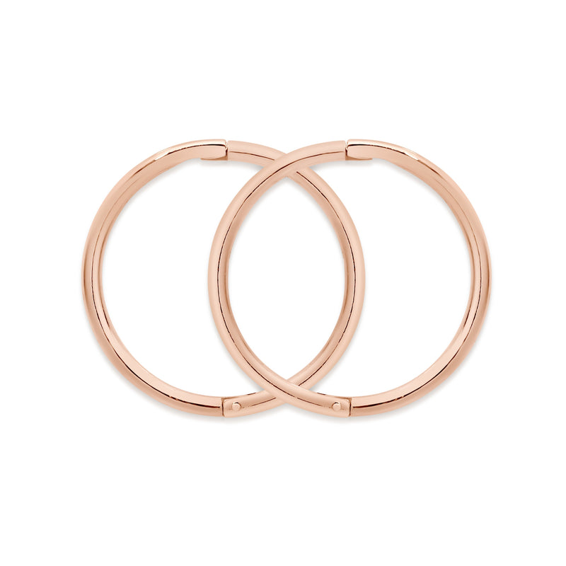 9ct rose gold medium plain gold sleepers