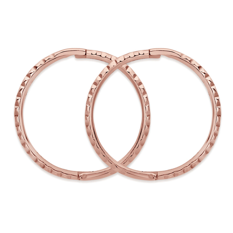 9ct rose gold large twist gold sleepers