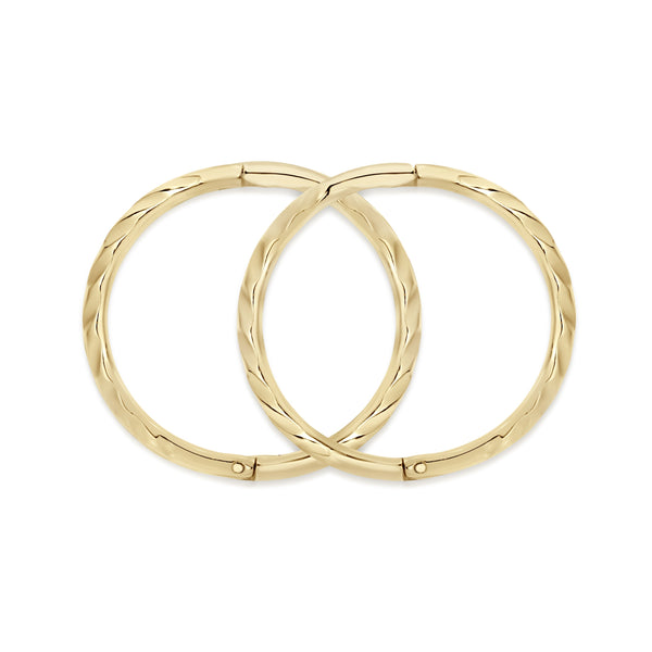 9ct gold medium twist gold sleepers