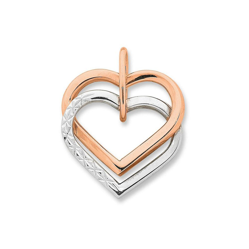9Ct Rose Gold Two Tone Pendant