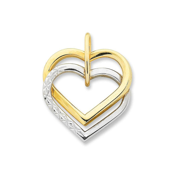 9Ct Gold Two Tone Pendant