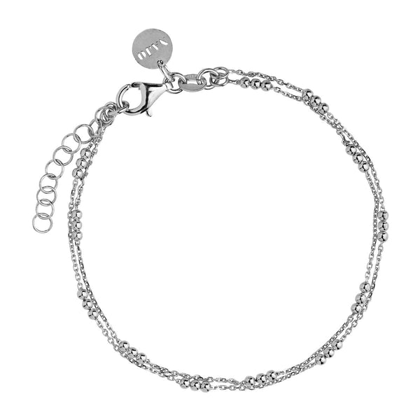 Halcyon Silver Bracelet (18.5cm+ext)