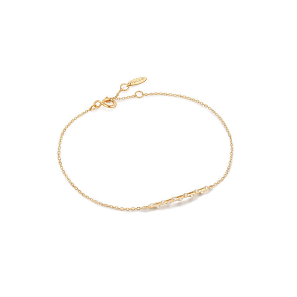 Ania Haie 14ct Gold Stargazer Natural Diamond Bar Bracelet