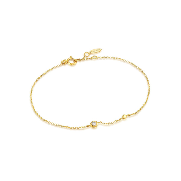 Ania Haie 14ct Gold Magma Single Diamond Bracelet
