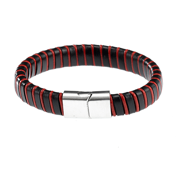 Cudworth Leather Bracelet With Stainless Steel Clasp