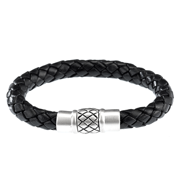 Cudworth Leather Bracelet With Sterling Silver Clasp