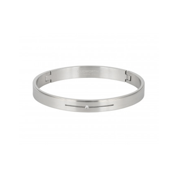 Cudworth Stainless Steel/CZ Bangle