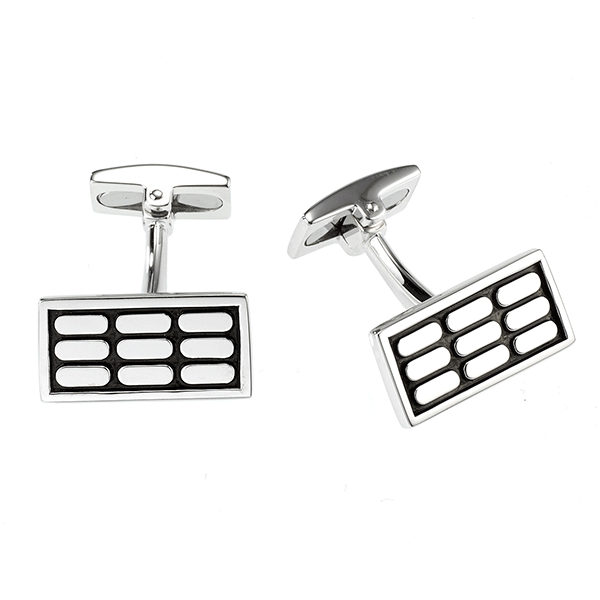 Cudworth Sterling Silver Oxidised Cufflinks