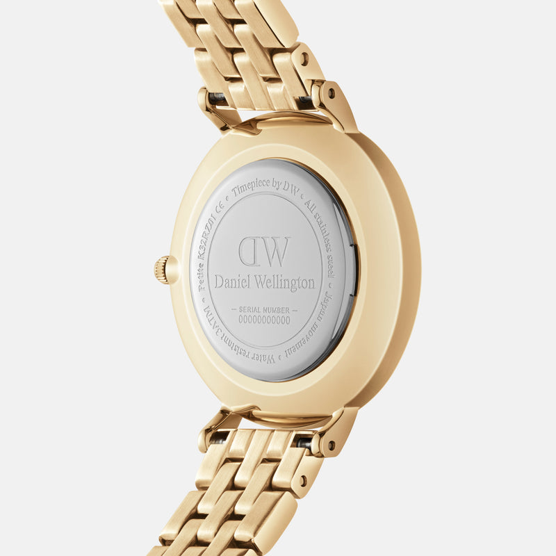 Daniel Wellington Petite Roman Numerals 28 5-Link Gold White Watch