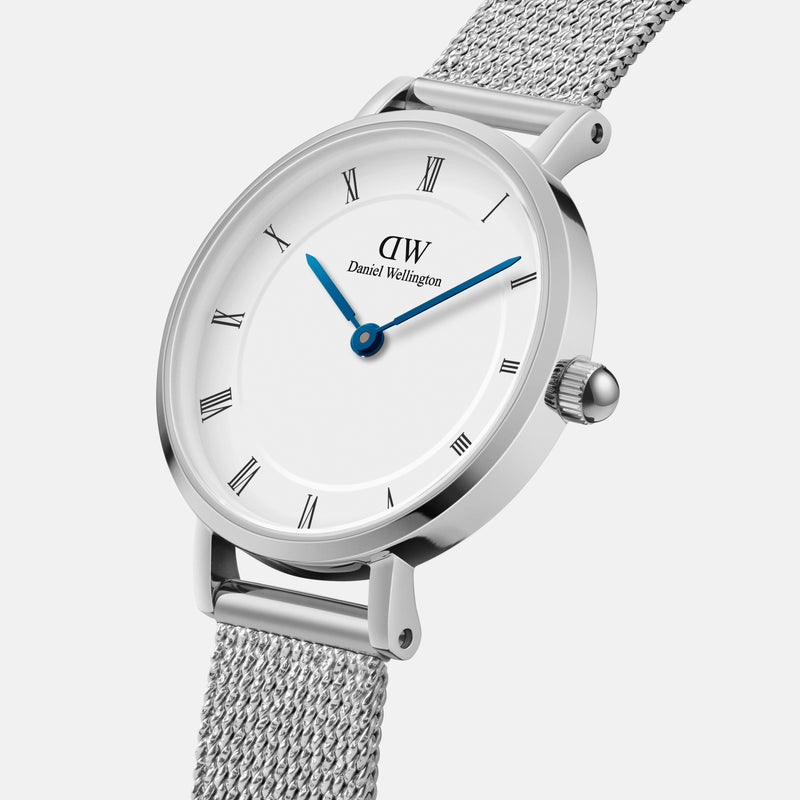 Daniel Wellington Petite Roman Numerals 28 Sterling Silver White Watch