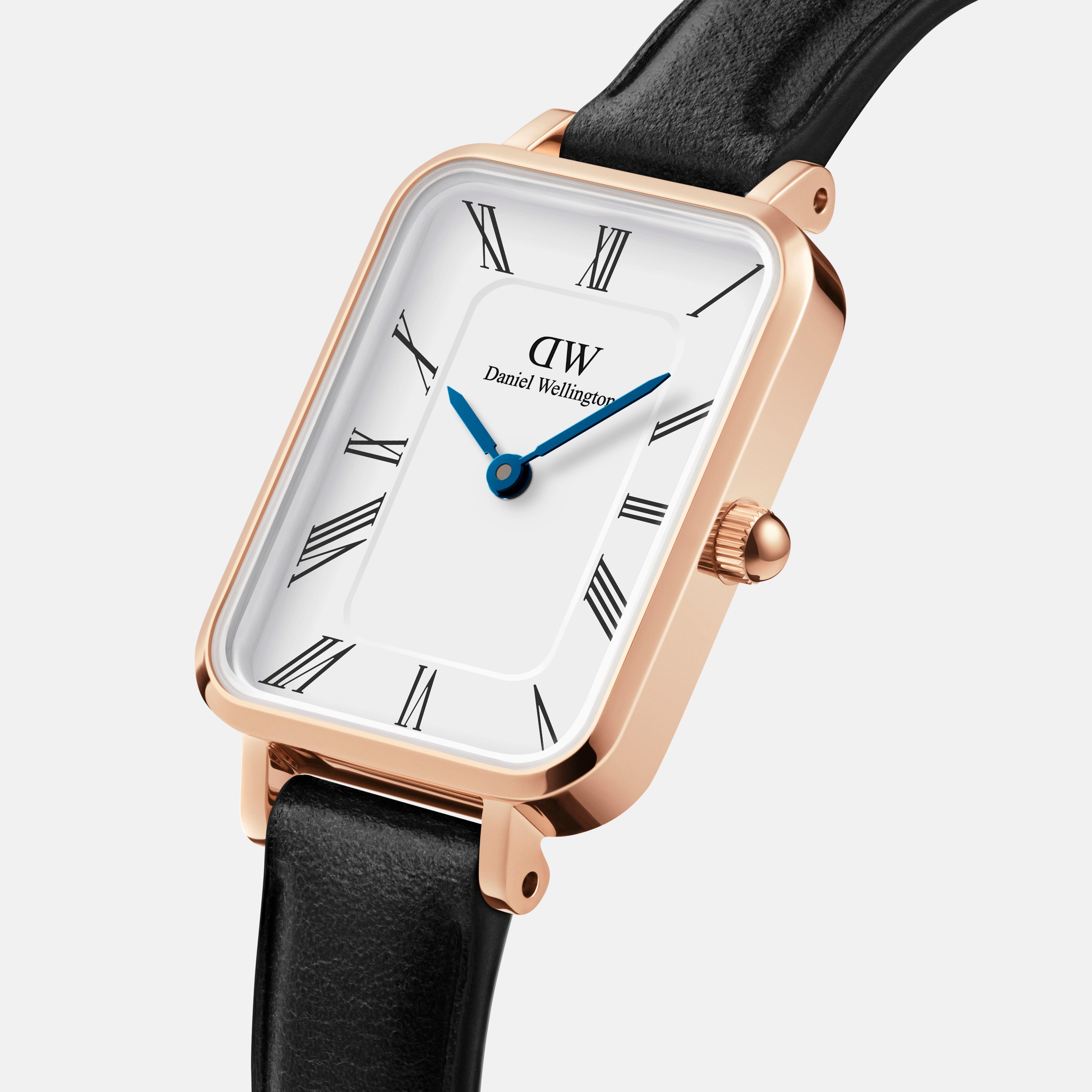 Daniel Wellington Quadro Roman Numerals 20x26 Sheffield Rose Gold White Watch