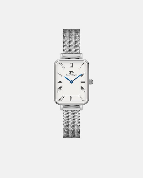 Daniel Wellington Quadro Roman Numerals 20x26 Sterling Silver White Watch