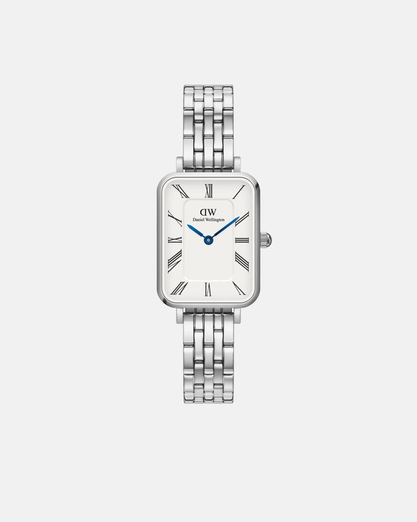 Daniel Wellington Quadro Roman Numerals 20x26 5-Link Silver White Watch
