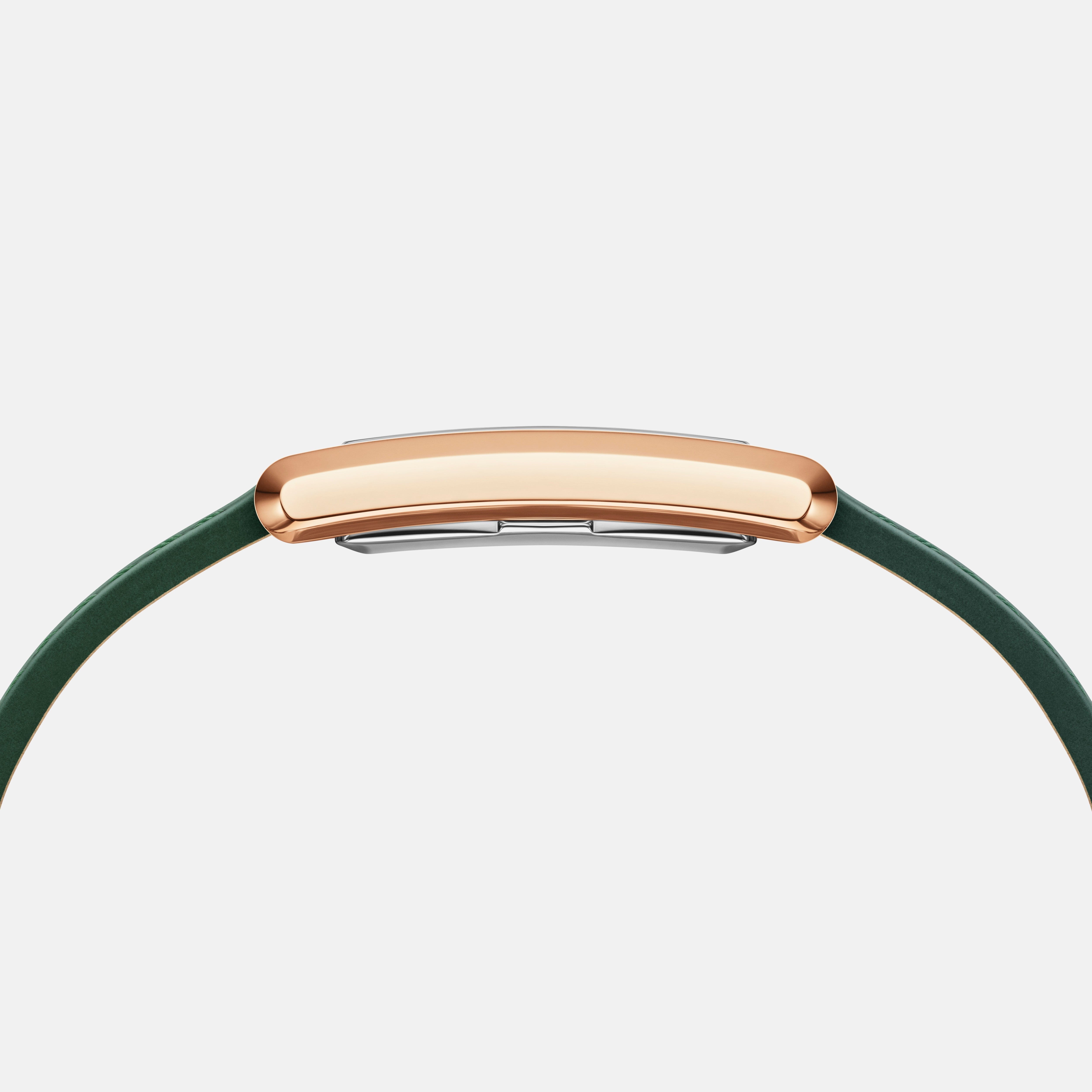 Daniel Wellington Bound 32x22 Green Croc Leather Rose Gold Emerald Sunray Watch