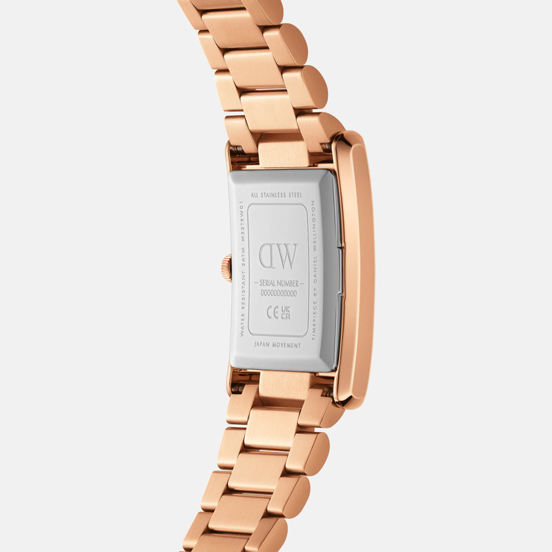 Daniel Wellington Bound 32x22 3-Link Rose Gold White Watch