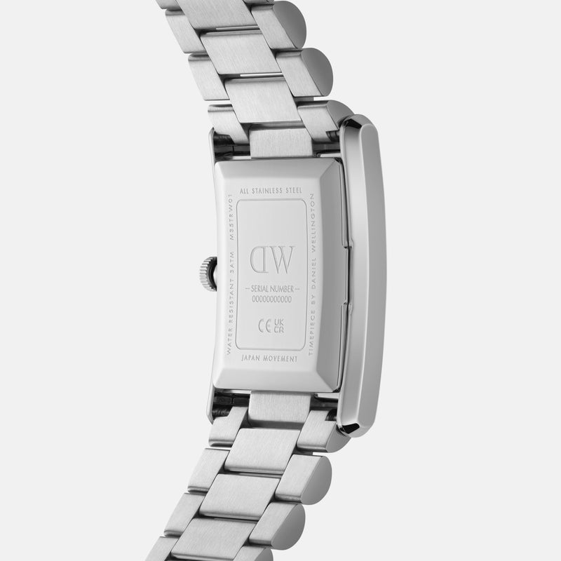 Daniel Wellington Bound 35x24 3-Link Silver White Watch