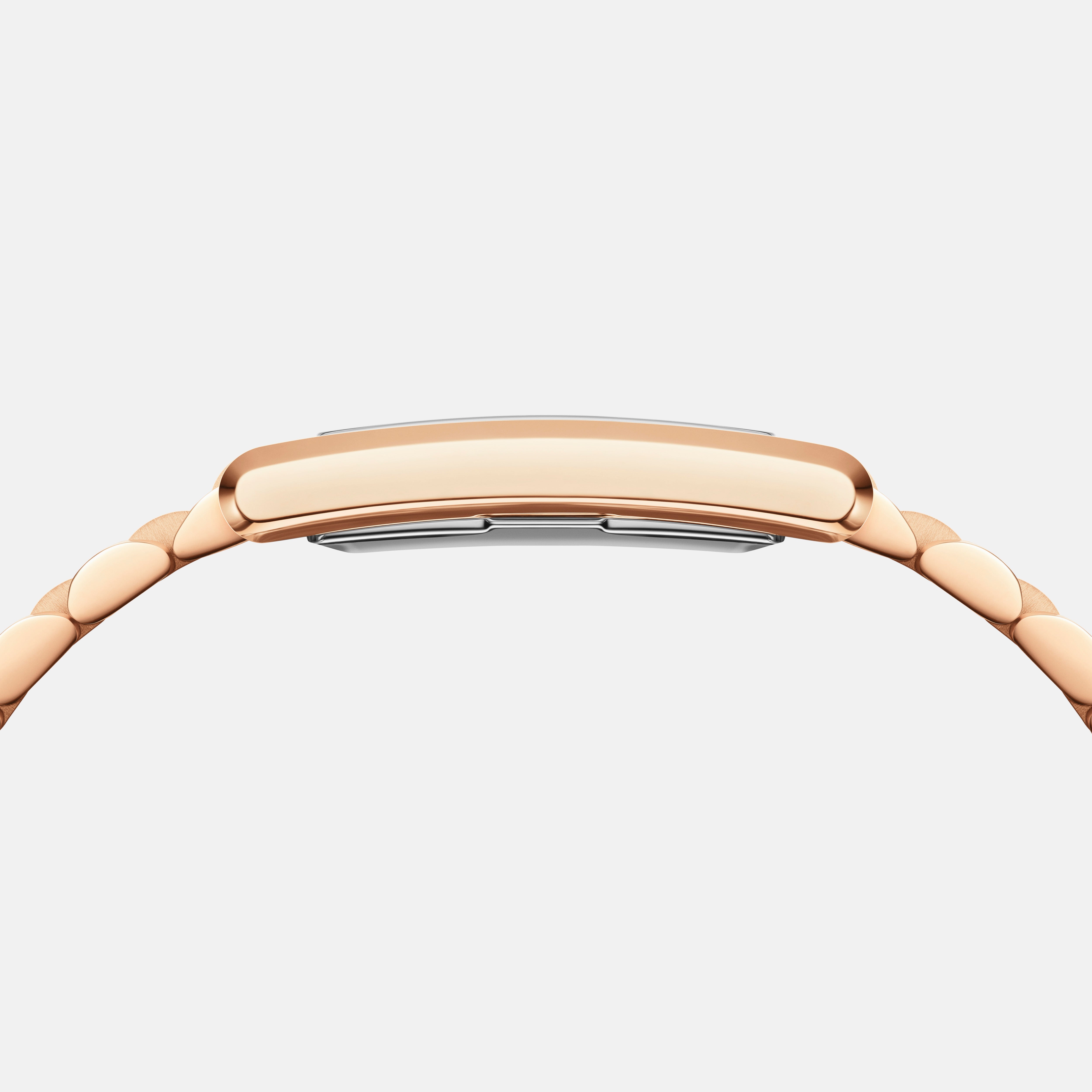 Daniel Wellington Bound 35x24 3-Link Rose Gold White Watch
