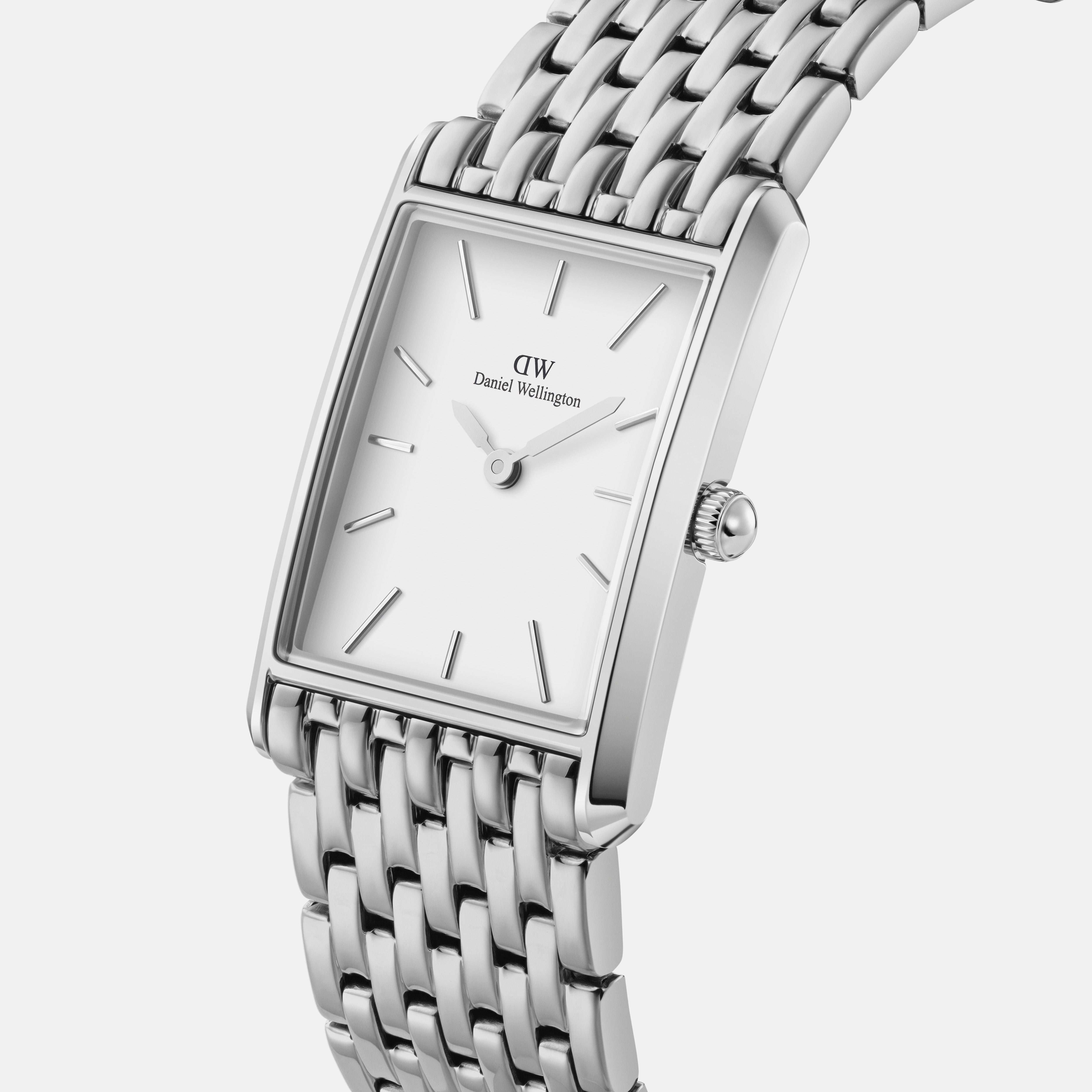 Daniel Wellington Bound 32x22 9-Link Silver White Watch