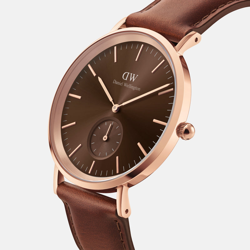 Daniel Wellington Classic Multi-Eye 40 St Mawes Rose Gold Amber Watch