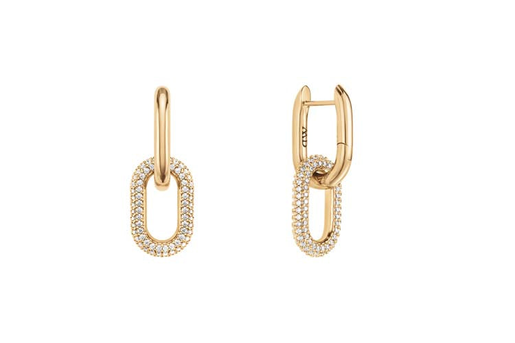 Daniel Wellington Crystal Link Earrings Gold