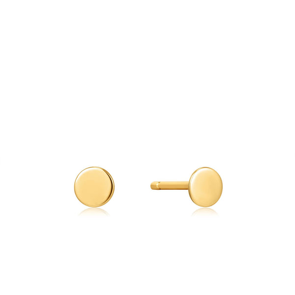 Ania Haie 14ct Gold Disc Stud Earrings