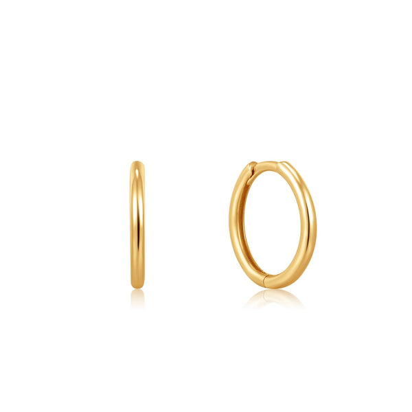 Ania Haie 14ct Gold Huggie Hoop Earrings