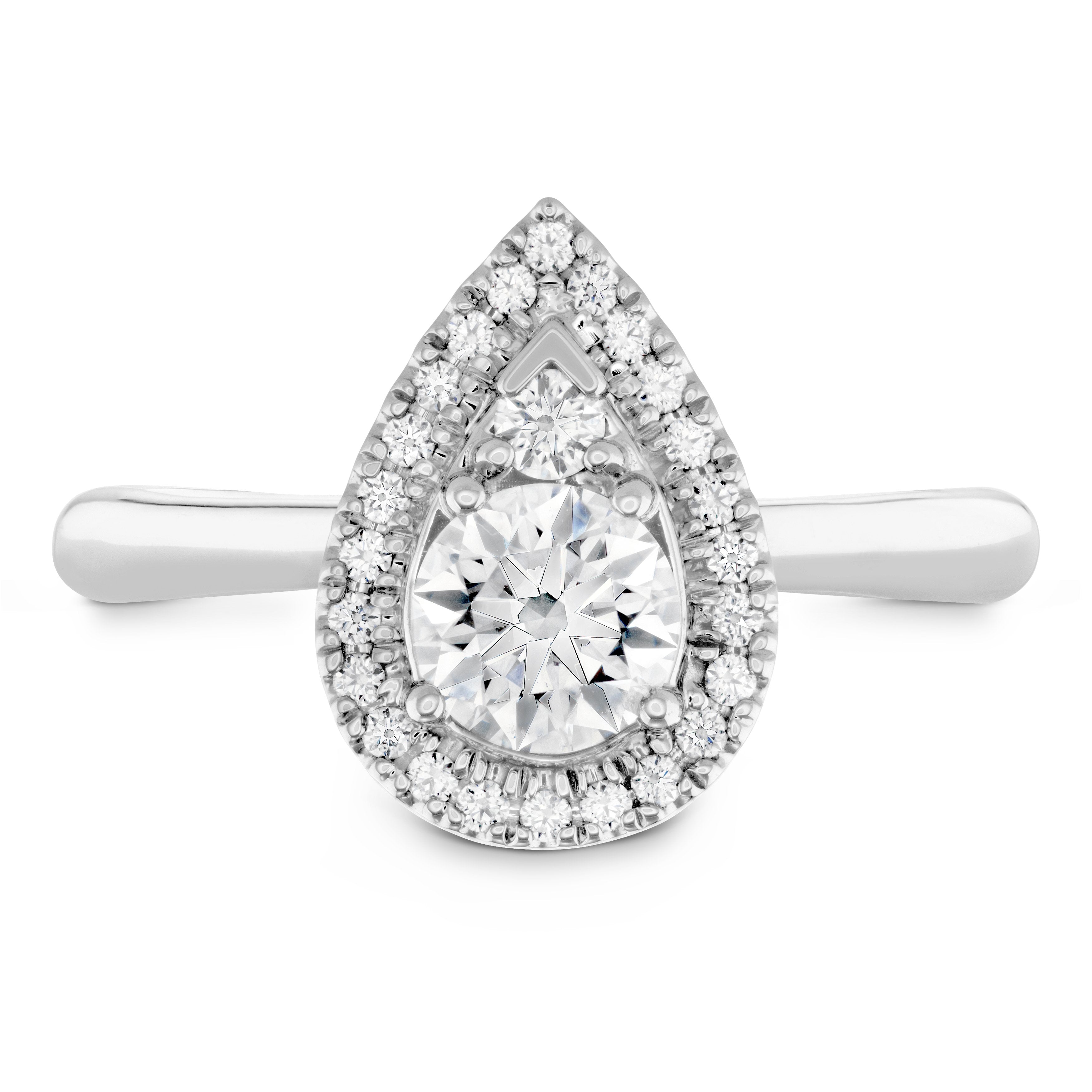 Hearts On Fire Destiny Teardrop Engagement Ring0.42Ct